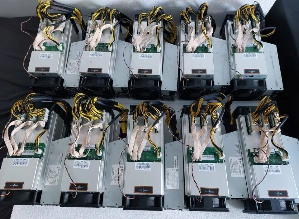 10 x Bitmain Antminer S9i 14 TH/s inc APW3++ 1600W  - Brains OS+